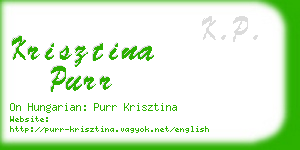 krisztina purr business card